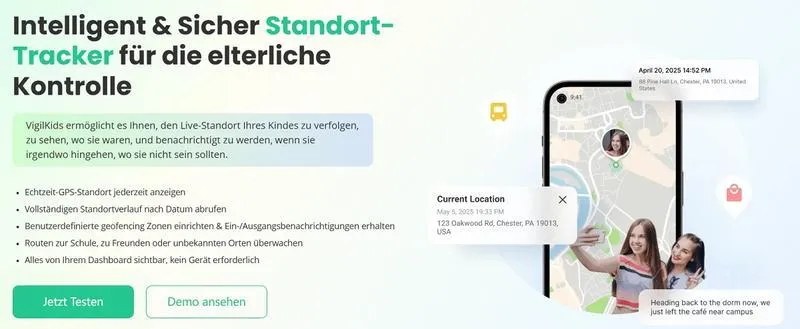VigilKids Handynummer orten