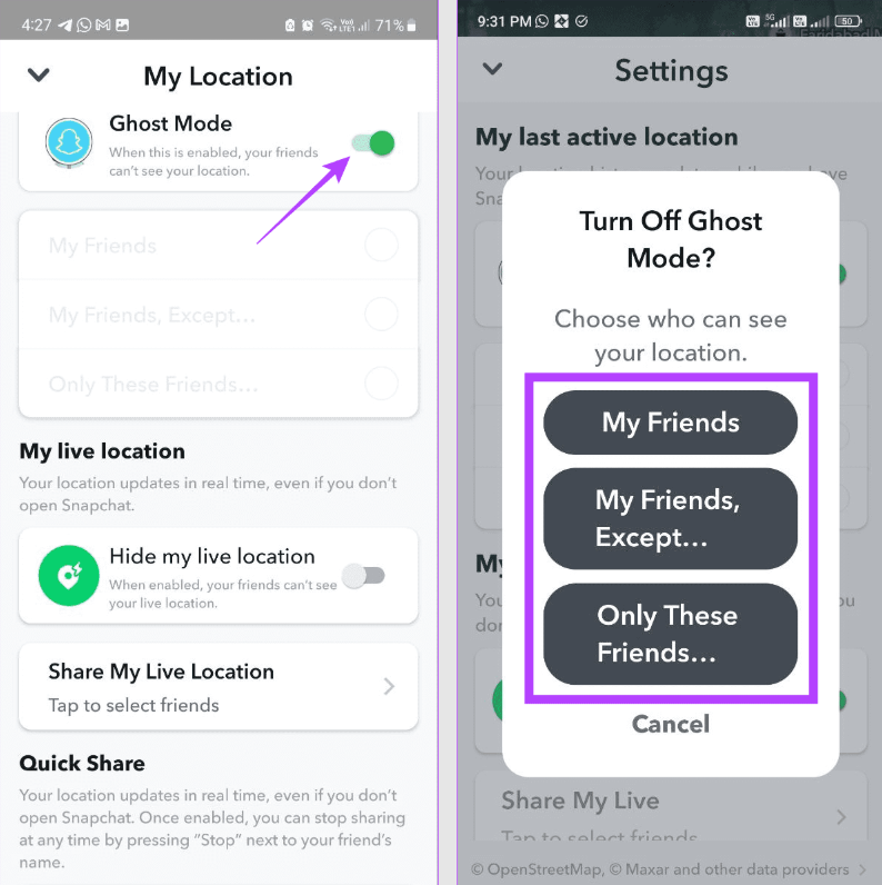 How to turn off Ghost Mode on Snapchat