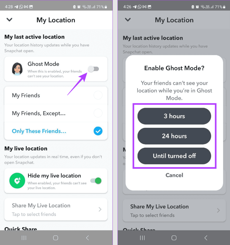 How to turn on Ghost Mode on Snapchat