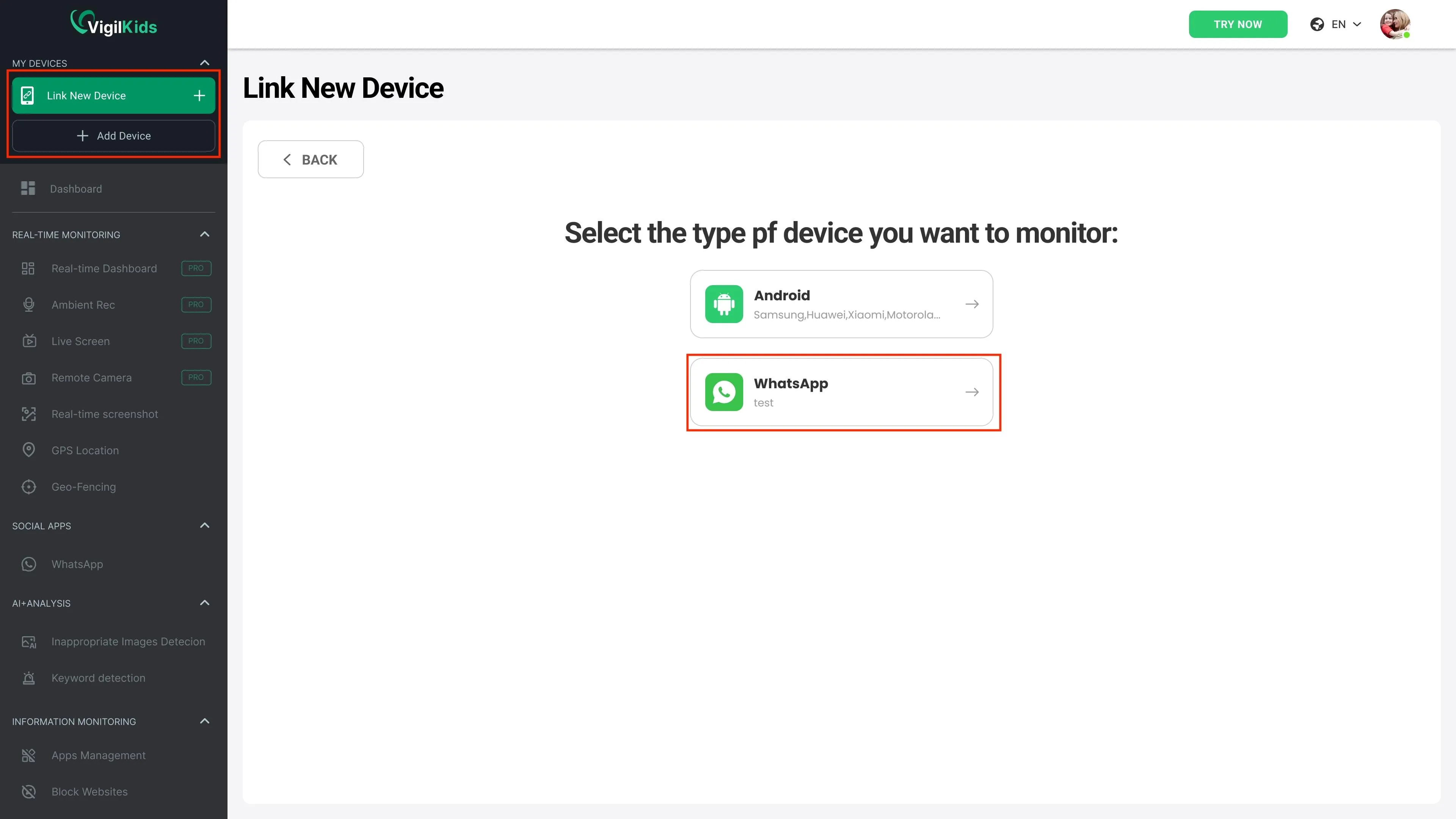 Step 2: Connect Your Child's Device