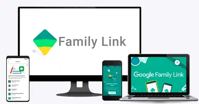 Google Family Link app interface for Android parental controls