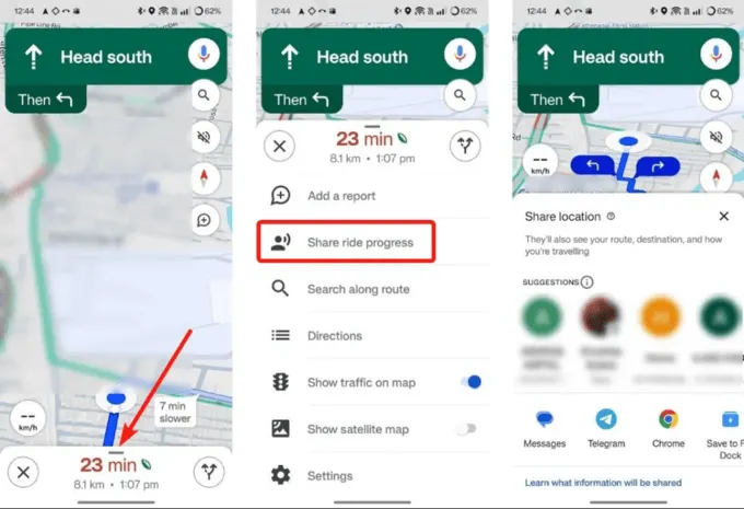 share location google maps