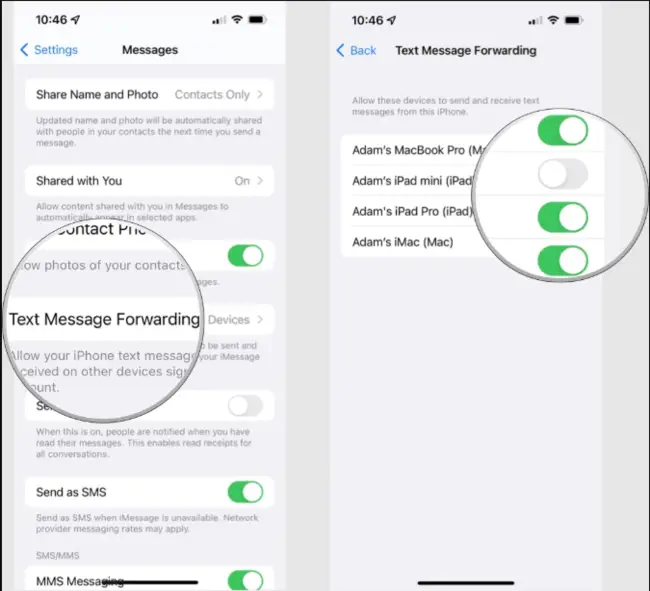 sms forwarding