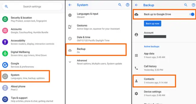 sync sms with google backup