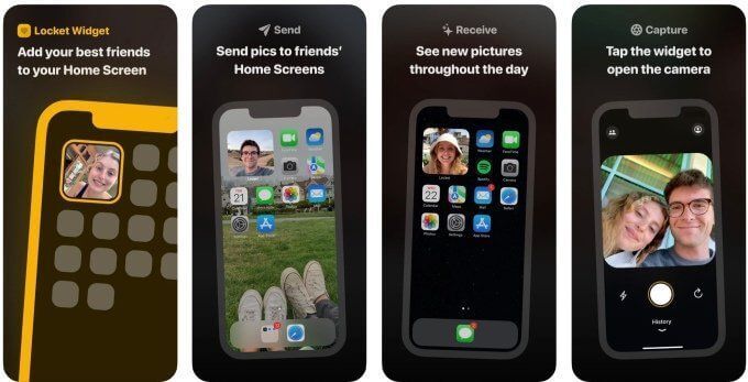 Locket app - real-time photo widget on home screen for couples