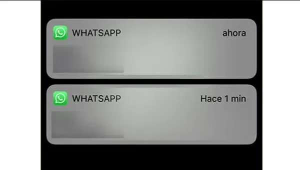 notificación de whatsapp