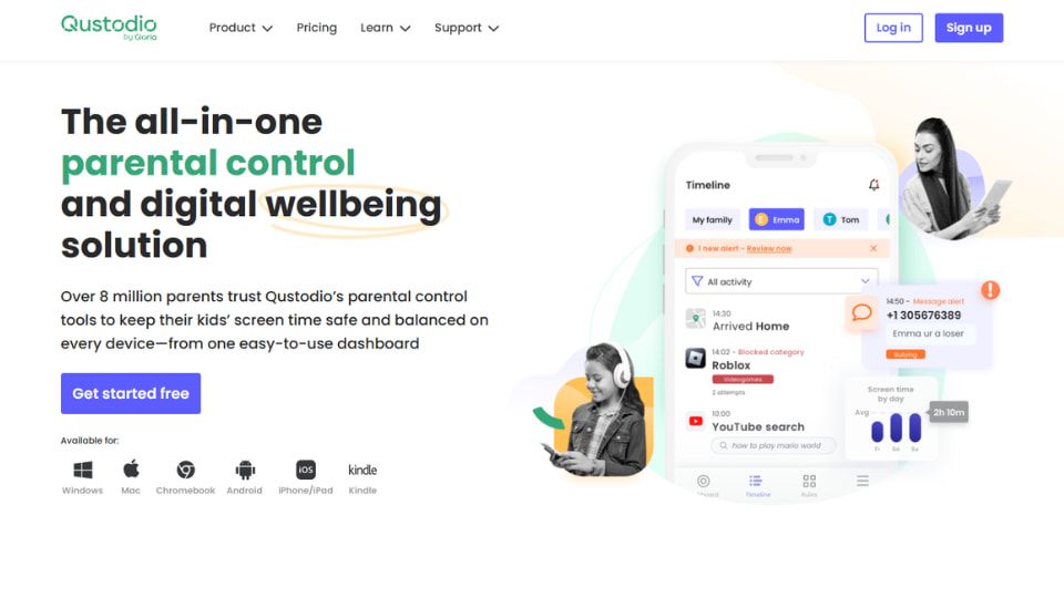 app for parents to track text messages focusing on alerts qustodio