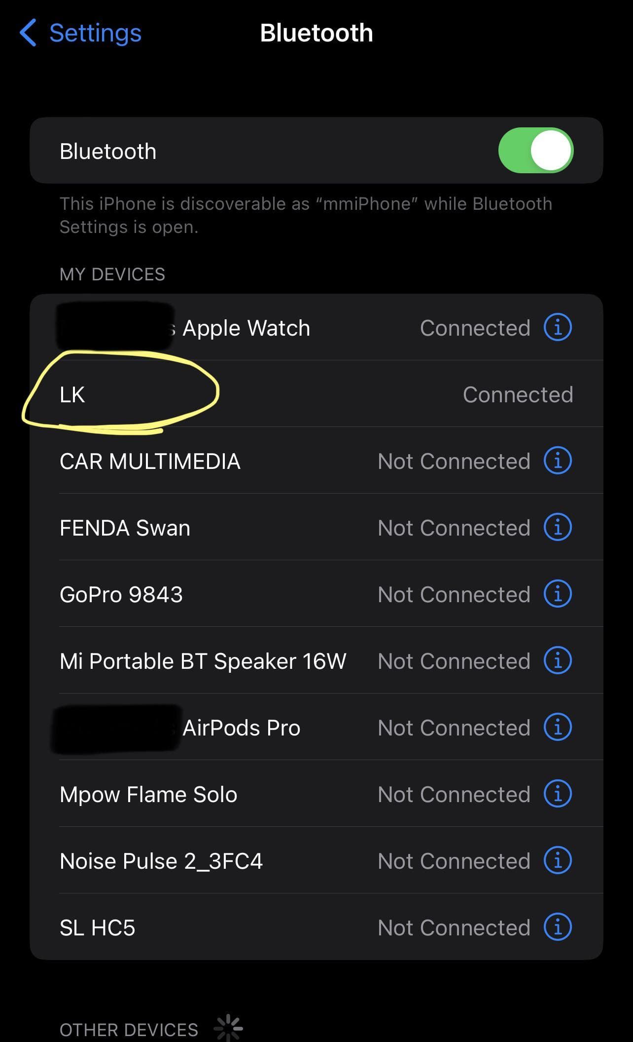 check bluetooth devices