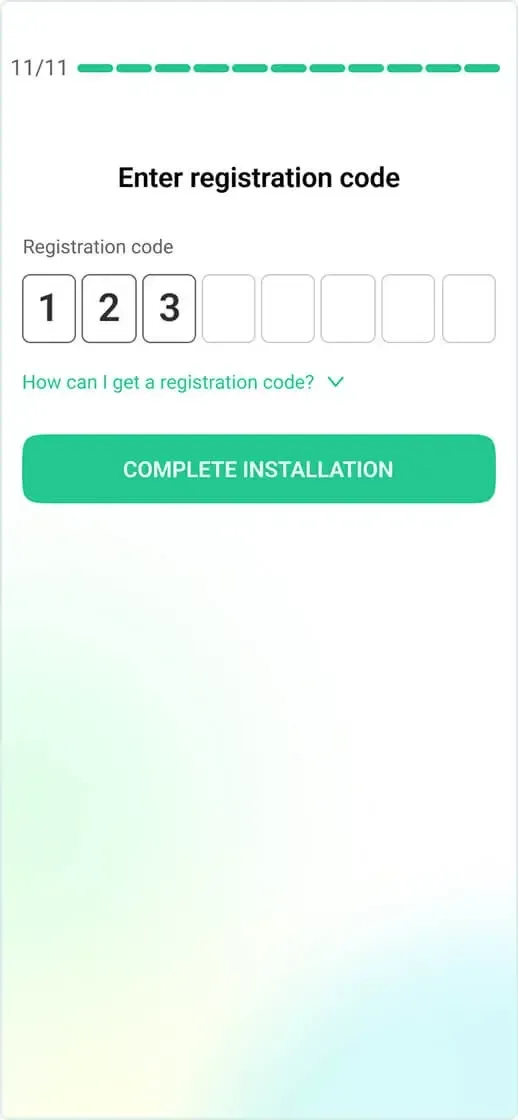 enter the pairing code