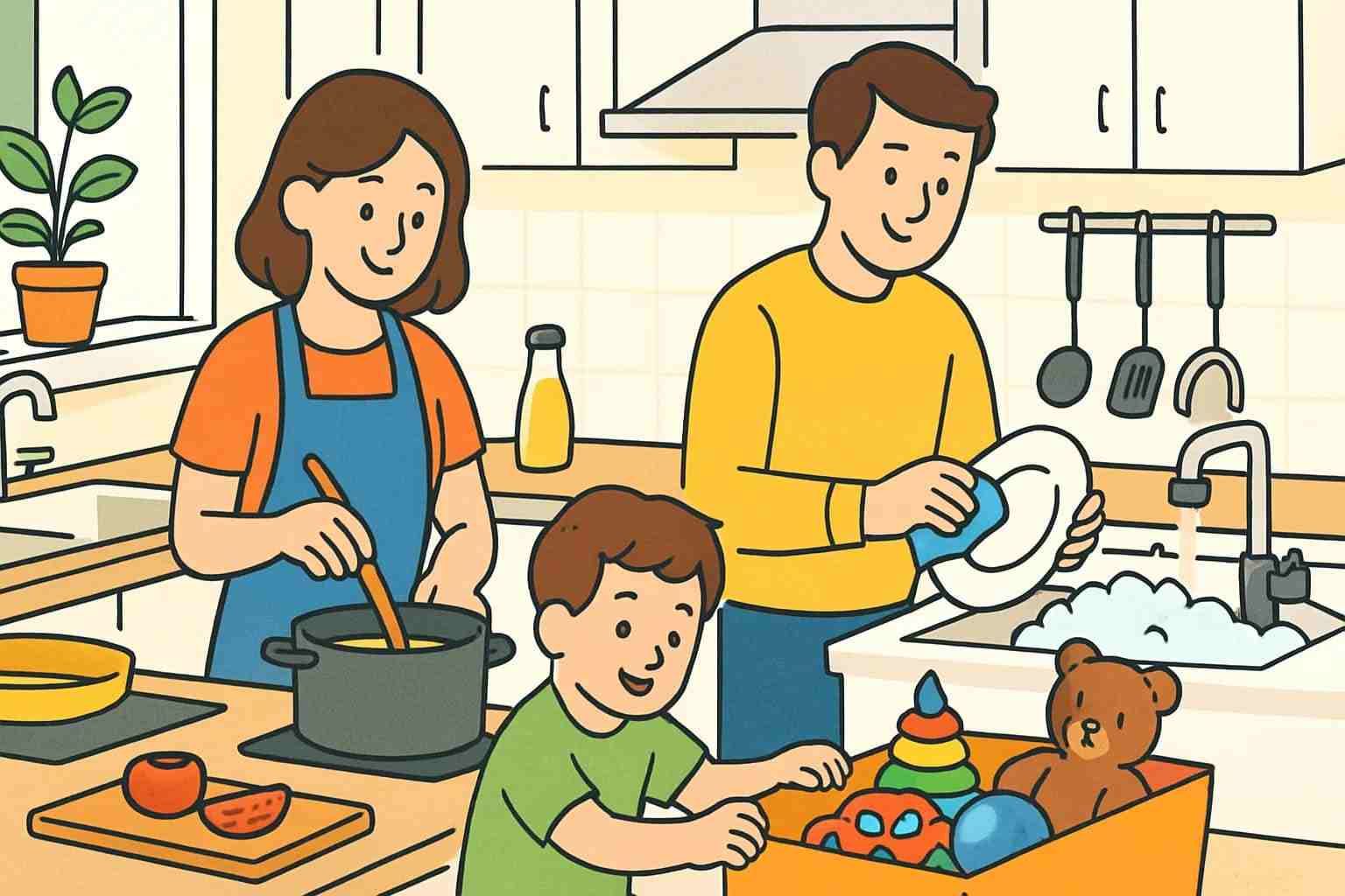 share household and parenting responsibilities