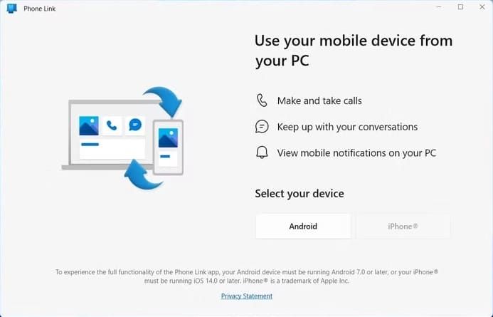 use phone link monitor messages