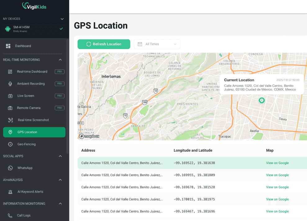 best location sharing app vigilkids